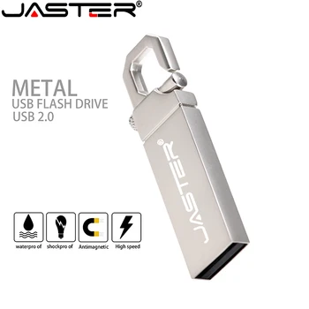 LOGOTIPO feito sob encomenda do Metal chaveiro USB 2.0 Flash Drive 4G, 8G, 16G 32GB 64GB 128G Presentes Pen Drives Capacidade Real de 100% de um Stick de Memória do Disco de U