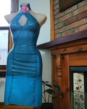 Látex 100%de Borracha Gummmi o vestido Azul de festa de papel de jogar bola de mão personalizada 0,4 mm XS-XXL