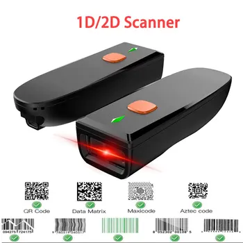 M2 Bluetooth Portátil 2D Barcode Scanner de Bolso QR Leitor de código de Barras PDF417 para o Tabaco Vestuário móveis Indústria de meios de pagamento
