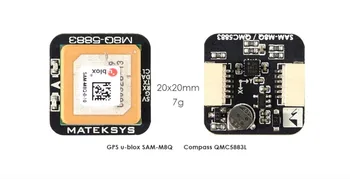 Matek Sistemas M8Q-5883 72 Canal Ublox SAM-M8Q GPS &Amp; QMC5883L Com Bússola Módulo De RC FPV Racing Drone