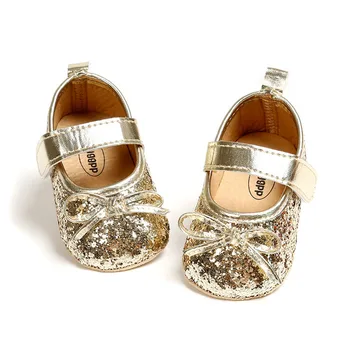 Menina Sapatos Bowknot Criança Sapatos De Meninas Casual SToddler Macio, Com Solado De Princesa Sapatos