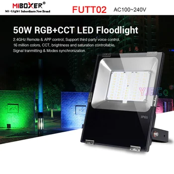 Miboxer 50W RGB+CCT da Inundação do DIODO emissor de Luz de espaço Verde/Parque/estrada decoração Inteligente Lâmpada Exterior à prova de água IP65 2,4 G de RF Controle Remoto
