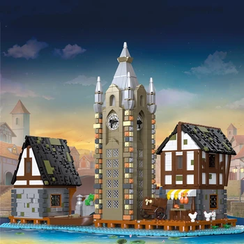 MOC Cidade Criativa Modelo 89150 Mercado Medieval 3335Pcs a Construção de Blocos de Tijolos de Educação de Brinquedos Para as Crianças Presentes de Natal 89151 89152