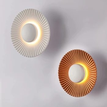Modernos e criativos LED, Lâmpada de Parede Arandelas em forma de Disco de Metal Restaurante do Hotel, o Quarto, o Corredor de Decoração de Parede de Luz Iluminação interna