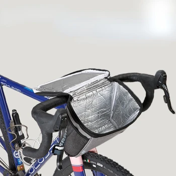 Moto Suporte Frontal Da Bicicleta Isolamento Frente Saco De Mountain Bike Bolsa De Guidão Cesta Com Faixa Reflexiva De Bicicleta Isolamento Saco