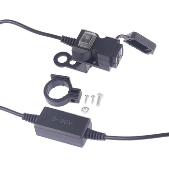 Motocicleta-Veículo-Carregador Montado Impermeável Adaptador USB QC3.0 Carregamento Rápido Para o Telefone GPS Comprimidos de Moto Acessórios