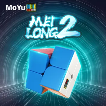 Moyu MeiLong 2 2x2 Cubo Mágico quebra-Cabeças Profissão Stickerless Cubo de Educação Brinquedo MFJS 2x2 Magic Speed Cubo para o Presente das Crianças