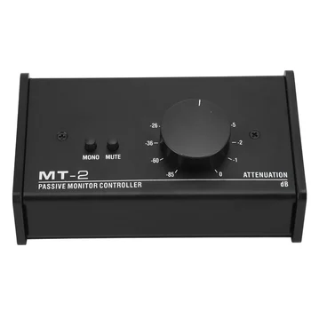 MT-2 Monitor Passivo Controlador XLR E de 3,5 milímetros de Interface de Grande Volume, Botão Mudo de Controle Passivo de Volume de som do Controlador