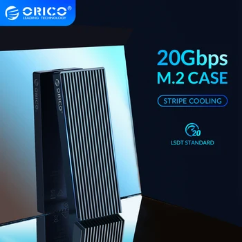 ORICO LSDT M. 2 NVME SSD Caso 20Gbps de Alumínio M. 2 NVME SSD Gabinete USB3.2 GEN2 x2-Tipo C Para M. 2 Unidade de disco Rígido de Até 2 TB C a C