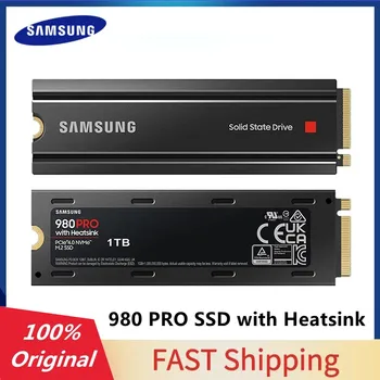 Original Samsung 980 PRO SSD com Dissipador de calor 2 TB 1 TB PCIe Gen 4 NVMe M. 2 de Calor Interno de Controle de Jogos de SSD Para PS5 Portátil da área de Trabalho