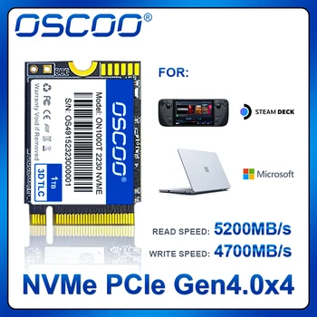 OSCOO 1TB 512GB M. 2 SSD 2230 NVMe PCIe Gen 4x4 SSD para o Microsoft Surface ProX Superfície Portátil 3 de Vapor Deck Disco Rígido Interno