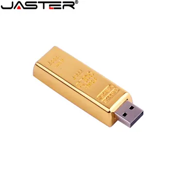 Ouro Pen Drive 128GB Livre Logotipo Personalizado Unidades Flash 64G Capacidade Real de um Stick Usb 32G Criativa de Presente de um Stick de Memória 16G de Ouro, Disco de U