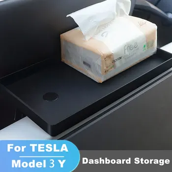 Painel de armazenamento de caixa de ecrã de Navegação Para o Tesla Model 3 Y traseiro tecido Óculos de Armazenamento de Chave de bandeja Modelo Y Model3 2022 Acessórios