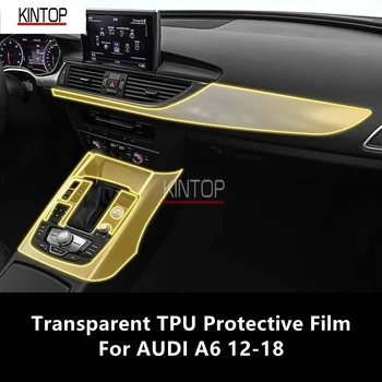 Para AUDI A6 12-18 Interior do Carro do Centro da Consola de TPU Transparente Película Protetora Anti-risco Reparação Filme Acessórios para Montar