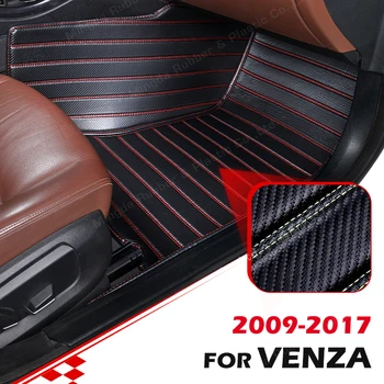 Personalizado em Fibra de Carbono estilo de Tapetes Para Toyota Venza 2009-2017 10 11 12 13 14 15 16 Pé de Tapete Tampa Auto Acessórios de decoração