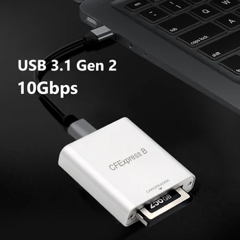 Portátil CFexpress Leitor de Cartão USB 3.1 Gen 2 10Gbp de Leitura do Cartão do Tipo C de Armazenamento de Memória Adaptador para Computador Portátil MacBook Telefone