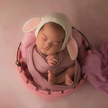 Recém-nascido malha stretch, enrole o Bebê swaddle macio cobertor de Bebê menina menino de Jersey do envoltório Fotografia adereços