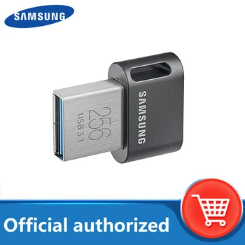 Samsung FIT Plus USB Flash Drive 32GB Mini movimentação do Flash de 64 GB Pen Drive USB 3.1 Pequena Memory Stick Dispositivo de Armazenamento de 128GB 256G Disco de U