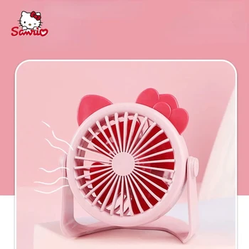 Sanrio Hello Kitty ambiente de trabalho ventilador portátil mini bonito grande vento do ventilador silencioso de carregamento pequeno ventilador