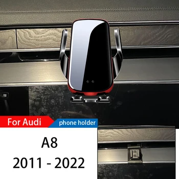 Sem fio do Carregador do Carro de Telefone do Suporte de Montagem de Stand Para a Audi A8 4H 4N 2011-2022 Ajustável de Navegação GPS Suporte Móvel Acessórios