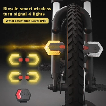 Sem Fio inteligente da Moto Vire Sinal de Luzes Dianteira E Traseira LED Indicador de Direção de Bicicleta Acessório Remota da lanterna traseira