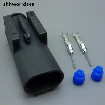 Shhworldsea 100Set 2pinos parte Auto plugue do conector de água sensor de temperatura plug Carro Temp Tomada 1-967570-3 para a BMW Buick