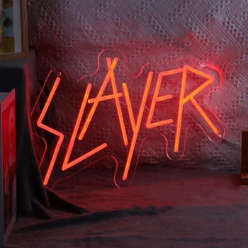 Slayer sinal de Néon do Diodo emissor de luz Personalizar DIODO emissor de Quarto, Bar Pub Loja do Clube de Garagem Casa Personalidade Personalidade Arte de Parede de Estilo da Lâmpada de Néon