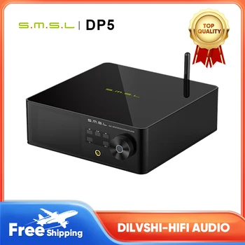 SMSL DP5 ALTA RESOULUTION Aparelhagem hi-fi, LEITOR de decodificação amplificador de fones de ouvido ES9038PRO Bluetooth, USB, DLNA NAS DSD256 PCM384KHz MQA player
