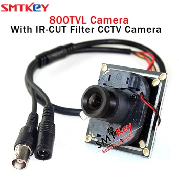 SMTKEY 8330 HD 800tvl cmos da placa de câmera de cctv pequeno mini câmera +lente de 3,6 mm + cabo (38*32 tamanho da câmera do cctv do conselho de administração)