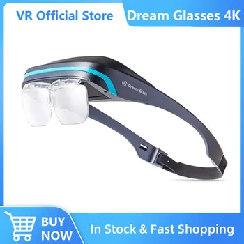 Sonho de Vidro 4K AR Smart Óculos Dobrável E Leve, o Jogo de 3D VR Óculos HD de Realidade Virtual Tela Grande HD Comutador do Visor do PS