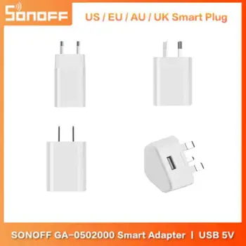 Sonoff GA-0502000 Inteligente Adaptador USB 5V 1A Casa Inteligente Carregador do Telefone Móvel Tomada EUA/UE/UA/reino UNIDO de Viagem Adaptador de Alimentação