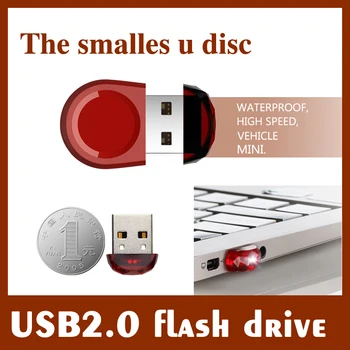 super mini usb flash drive 32GB 64GB realmente a capacidade de pen drive 4GB 8GB 16GB carro memory stick moeda pendrive de 128GB de 256GB U vara