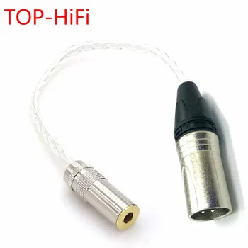 SUPERIOR-HiFi 8CORE 7N OCC BANHADO a PRATA 4Pin XLR Macho para 4,4 mm Fêmea Adaptador de Áudio para Sony Fone de ouvido Cabo