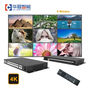 Switcher de vídeo AMS-VMQ-H9 LED 9 Em 1 Out Perfeita Interruptor TV de LED Telas Divisor de Conversor de Vídeo Multi-viewer