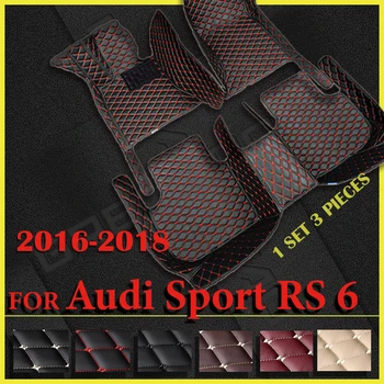 Tapete para carros da Audi Sport RS 6 de 2016 2017 2018 Personalizado Auto Almofadas do Pé Automóvel Tapete Cobrir Acessórios de decoração