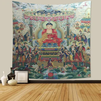 Tapeçaria Indiano Buda Antigos Budistas Tapeçaria Sala De Estar Parede Do Quarto De Meditação Psicodélico Retro Pendurado Na Parede Decoração Hippie