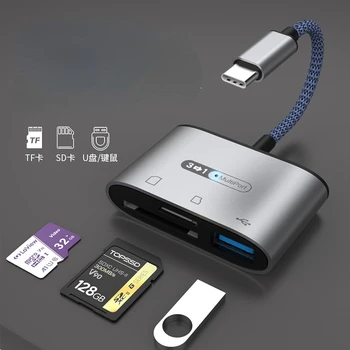 Tipo C Micro SD TF Leitor de Cartão com Porta de Carregamento USB C a Câmera USB Leitor de Cartão de Memória Adaptador para MacBook Pro iPad Pro Galaxy