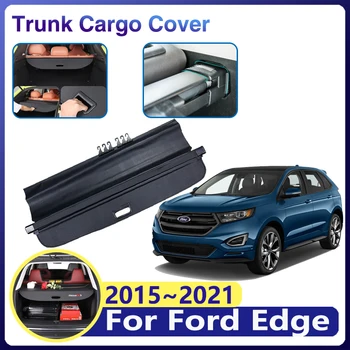 Tronco de carro de Carga de Cobre para Ford Edge Acessórios Endura CD539 2015~2021 Armazenamento de Bagagem Cortina Traseira da Bandeja de Segurança Sombra do Escudo de