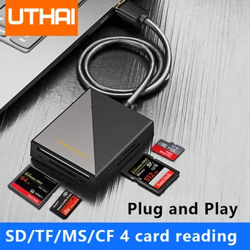 UTAI, Quatro-Em-Um Leitor de Cartão do Telefone Móvel da Câmera do Computador CF/MS/SD/TF Cartão de USB3.0 Compatível Com o Windws, Mac OS, Linux