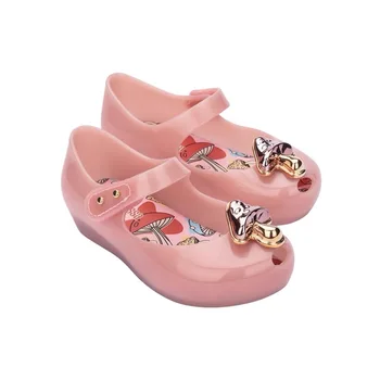 Verão, Sandálias de Festa de Princesa Praia de Sapatos Crianças Sapatos 2023 Brasil Novo Mini Melissa Menina Jelly shoes Cogumelo Macio Meninas