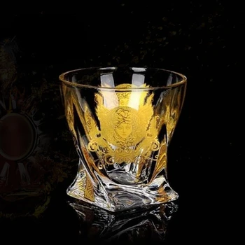 Vidro de cristal de vidro do uísque, cerveja de vidro personalizado de vinho em casa de vidro para vinho em vidro copos de shot conjunto