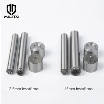 WUTA 4pcs/set Fecho de pressão Kit de Instalação Snap fixação Kit de ferramentas de Metal Artesanato de Couro Ferramenta para Instalação DIY Botões de 12,5 mm/15mm