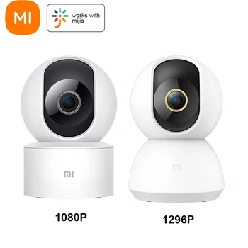 Xiaomi Mijia Smart Camera 2K 1296P HD 360 Ângulo wi-Fi Mi Casa de Segurança Interior Câmeras IP Pan-Tilt Monitor do Bebê a Noite de Vídeo Webcam