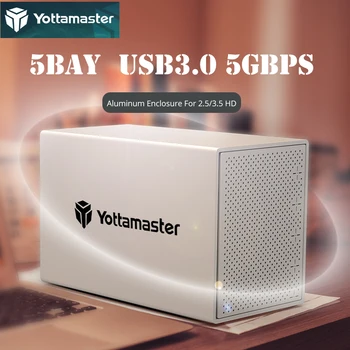 Yottamaster PS500U3 5 Bay Super Speed Usb 3.0 HDD Docking Station Ferramenta Gratuita USB 3.0, A Unidade de disco Rígido SATA Gabinete Caso Adaptador