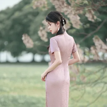 Yourqipao Verão Melhorado Cheongsam Moda Vintage Meninas Fotografia Qipao Estilo Chinês Vestido de Noite para Mulheres do Partido
